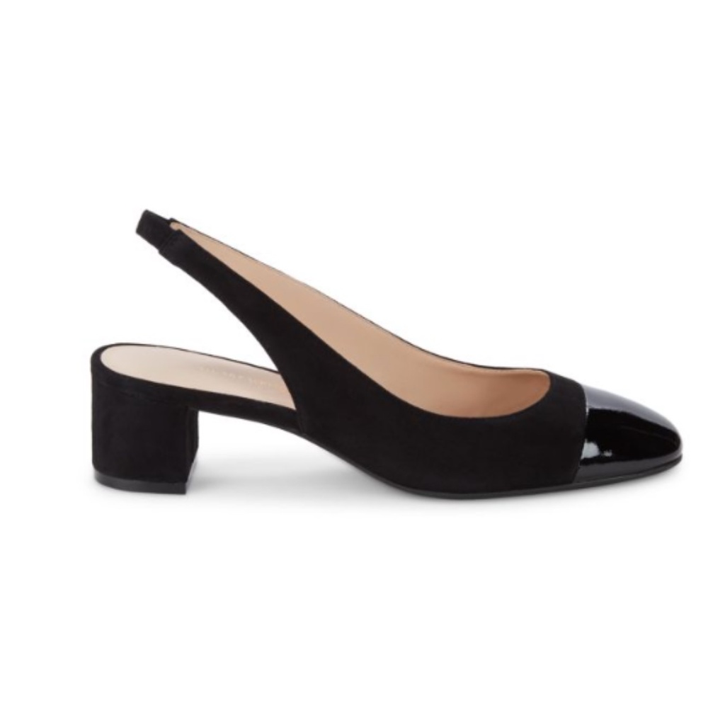 Stuart Weitzman Addy Suede And Patent Slingback P… - image 2